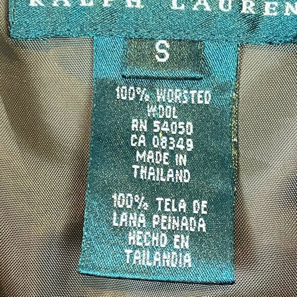 Lauren Ralph Lauren Jacket Plaid Vintage Men's Green Red Tan Full Zip size S - Picture 4 of 12